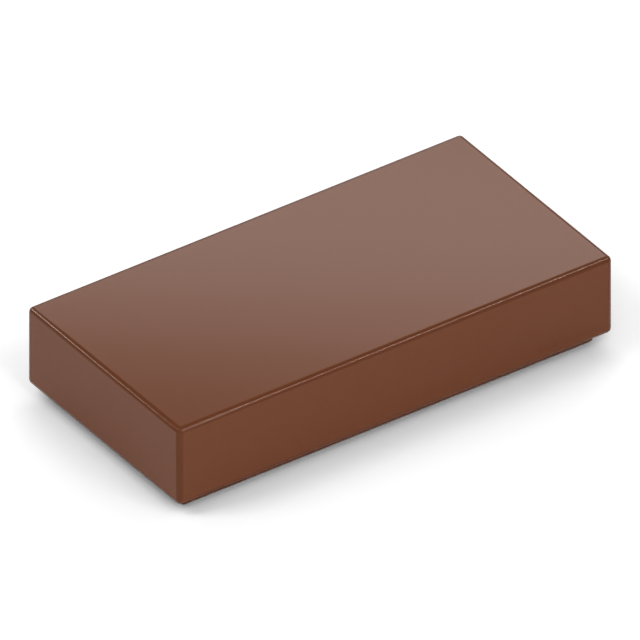 A 1 x 2 tile in Old Brown, shown with the same geometry and lighting as the Brown tile beside it.
