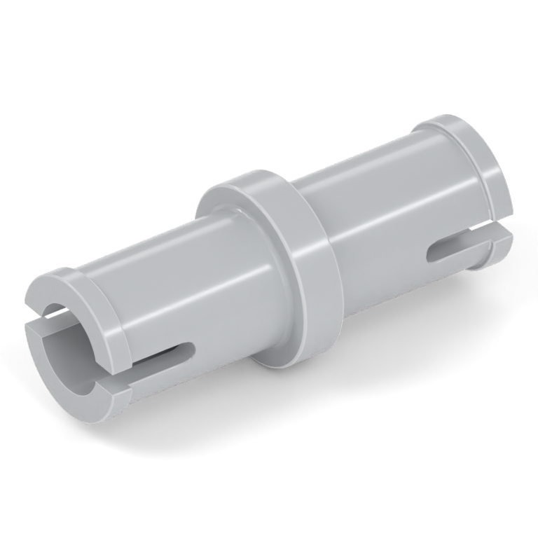 Part 3673, a Light Grey 2L pin with smooth shaft sections and no friction ridges.